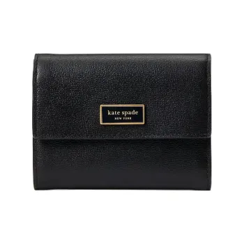 Kate Spade Katy Leather Card Holder Wallet Women's Black