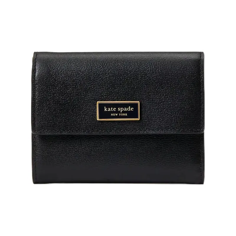 Kate Spade Katy Leather Card Holder Wallet Women's Black-0