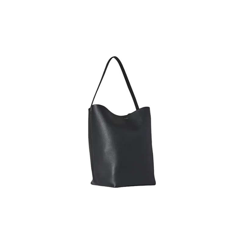 THE ROW N/S Park Leather Bucket Bag Tote Bag Shopping Bag Shoulder Bag Handbag Large Size Women's Black-1