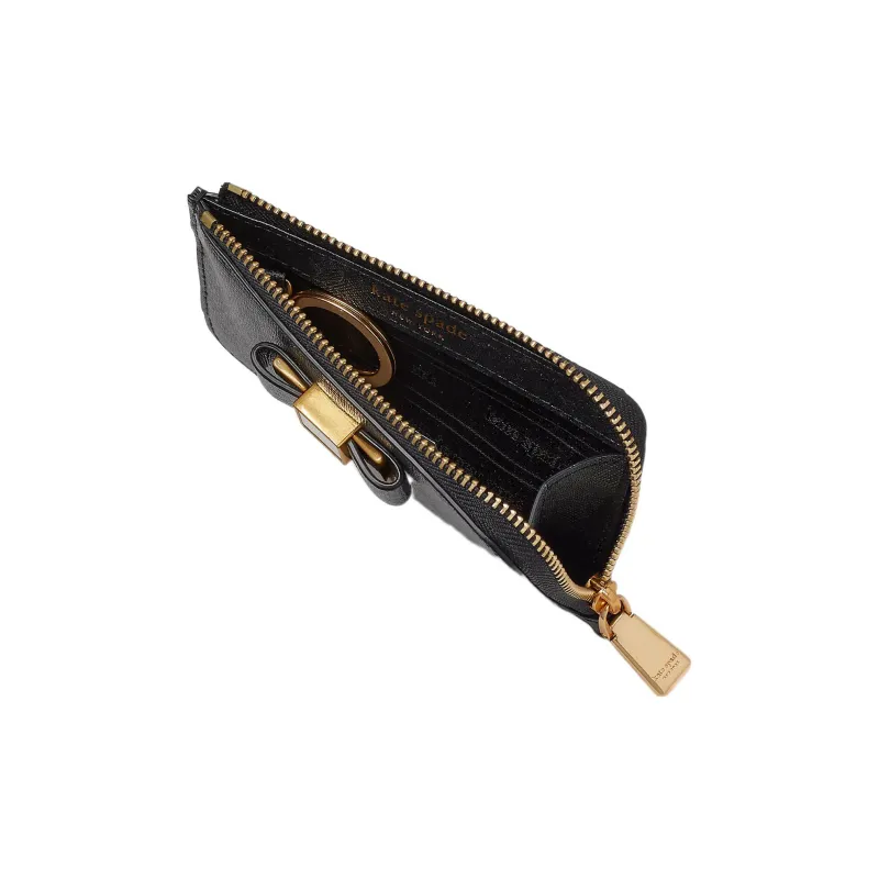 Kate Spade Leather Coin Purses Wallets Women's Black-2