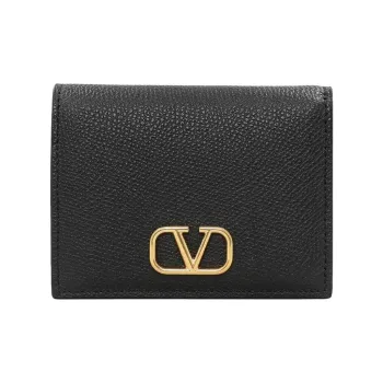 Valentino Leather Wallet Women's Black