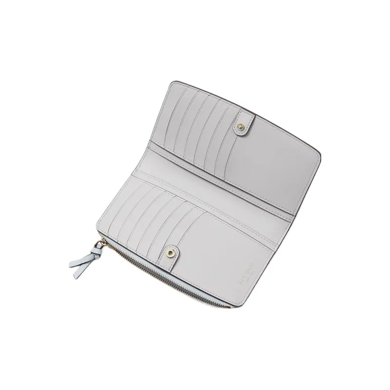Kate Spade Knott Leather Coin Purses Wallets Women's Light Blue-1