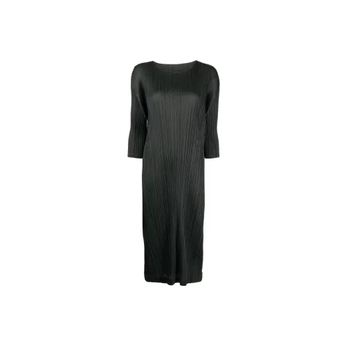 PLEATS PLEASE ISSEY MIYAKE Long-Sleeved Dresses Women's Black