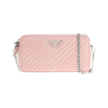 PRADA Sheepskin Shoulder Bag Crossbody Bag Mini Women's Pink