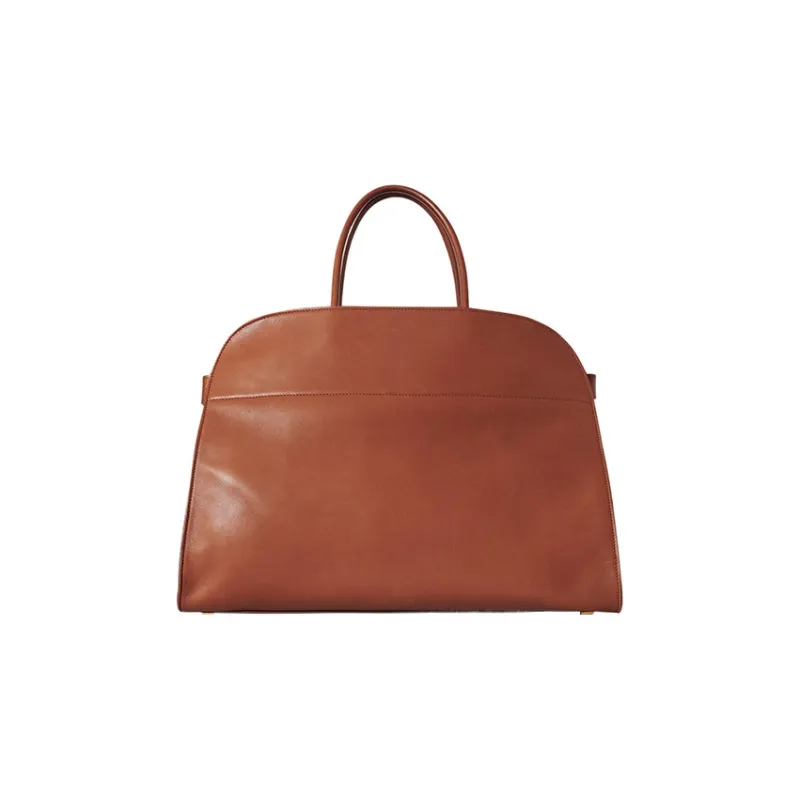 THE ROW Margau Leather Tote Bag Shopping Bag Handbag Women's Brown-0