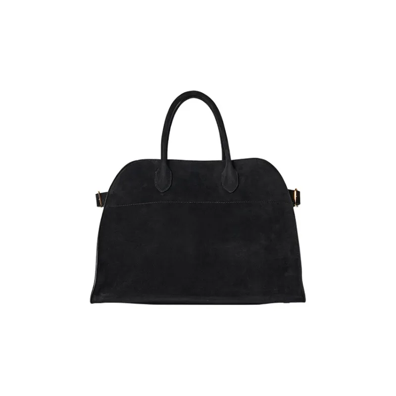 THE ROW Margau Soft Suede Tote Bag, Shopping Bag, Handbag Women's Black-0