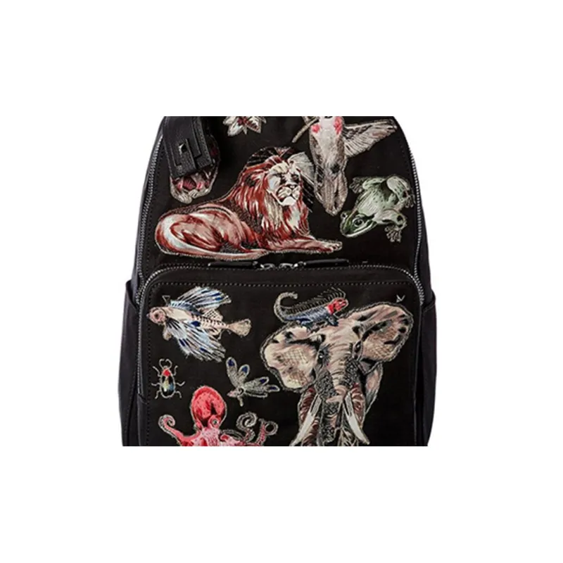 Valentino Canvas Backpack Regular Men's Black-3