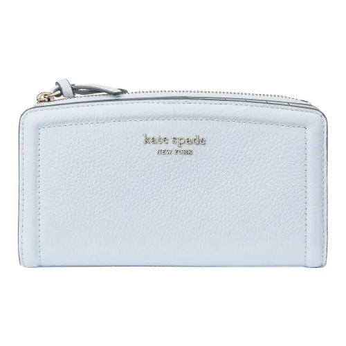 Kate Spade Knott Leather Coin Purses Wallets Women's Light Blue