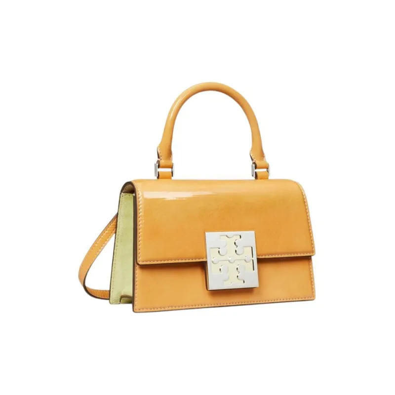 TORY BURCH BON Cow Leather Shoulder Bag, Crossbody Bag, Handbag Mini Women's Mango Yellow-1