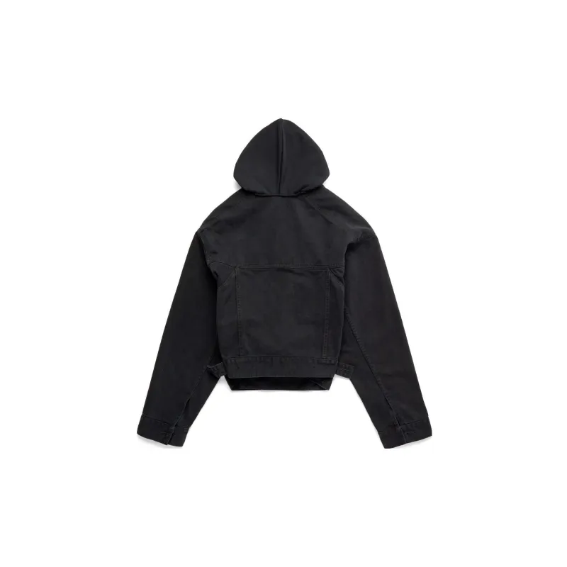 Balenciaga SS23 Denim Jacket Regular Fit Women's Black-1