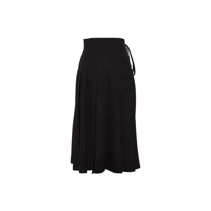 SUPIN Casual Long Skirts Women's Black-1