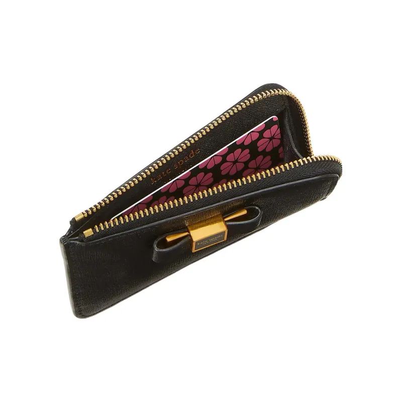 Kate Spade Leather Coin Purses Wallets Women's Black-3