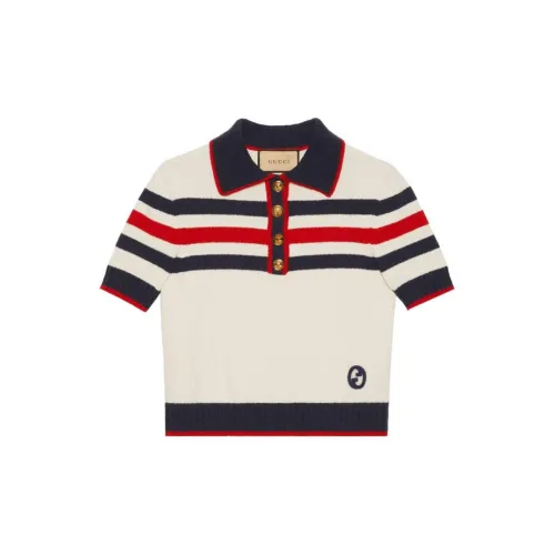 GUCCI Polo Shirts Women's Ivory White