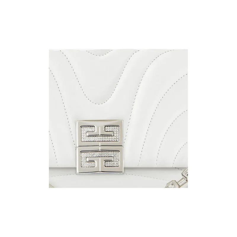 GIVENCHY 4G Cow Leather Handbag, Shoulder Bag, Crossbody Bag Regular Women's Ivory White-4