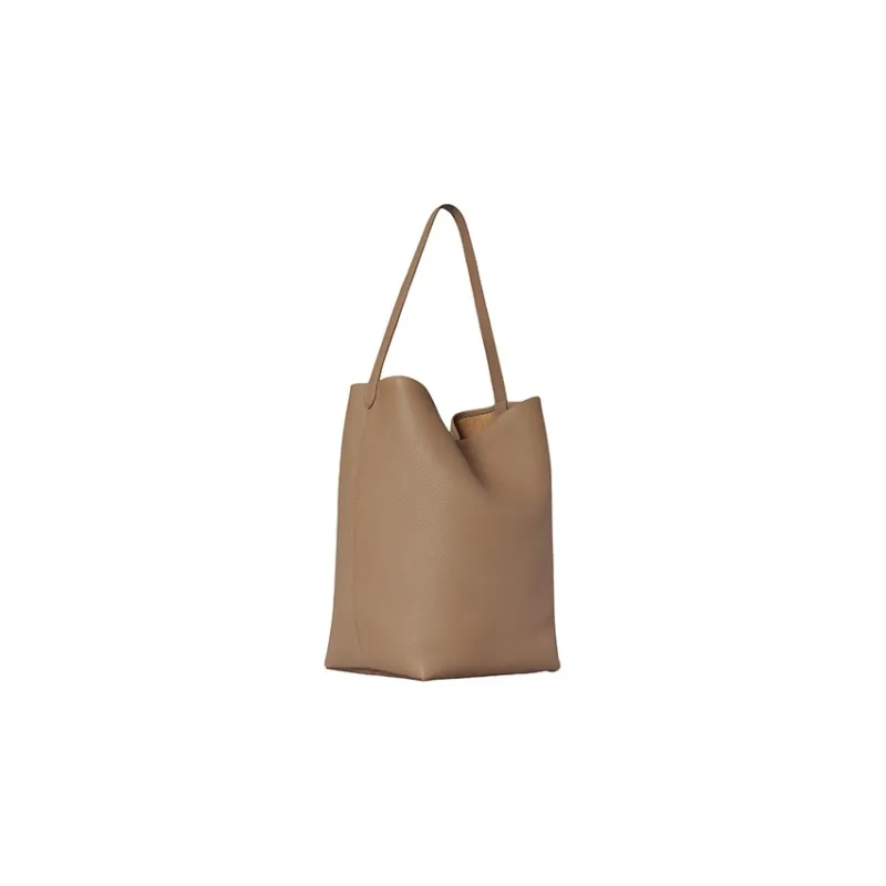 THE ROW N/S Park Cow Leather Bucket Bag, Tote Bag, Shopping Bag, Shoulder Bag, Handbag Tubas Women's Taupe-1