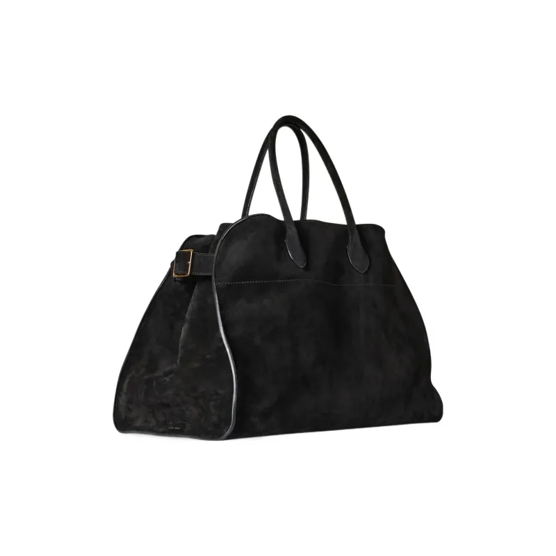 THE ROW Soft Margau Soft Suede Tote Bag Shopping Bag Handbag Women's Black-1