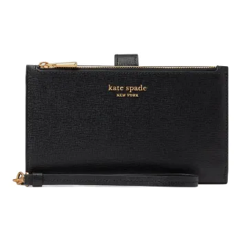 Kate Spade Leather Coin Purses Wallets Women's Black & White