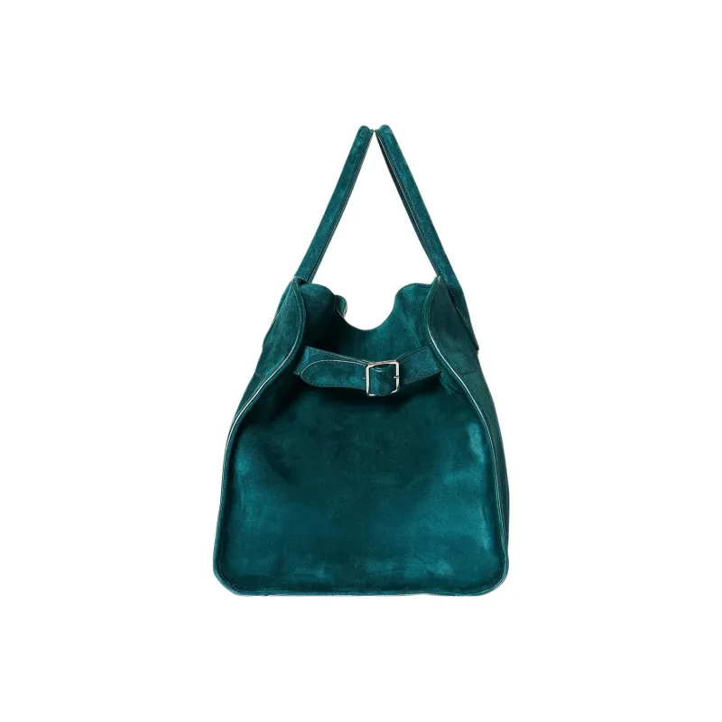 THE ROW Margau Soft Suede Tote Bag Shopping Bag Handbag Regular Women's Turquoise-2