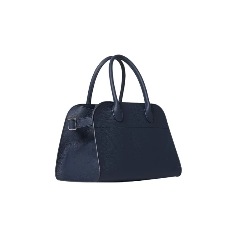THE ROW Margau Leather Tote Bag Shopping Bag Handbag Women's Dark Blue-2