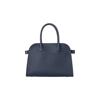 THE ROW Margau Leather Tote Bag Shopping Bag Handbag Women's Dark Blue