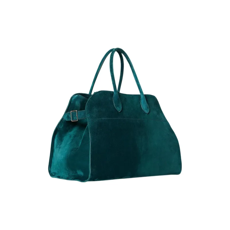 THE ROW Margau Soft Suede Tote Bag Shopping Bag Handbag Regular Women's Turquoise-1
