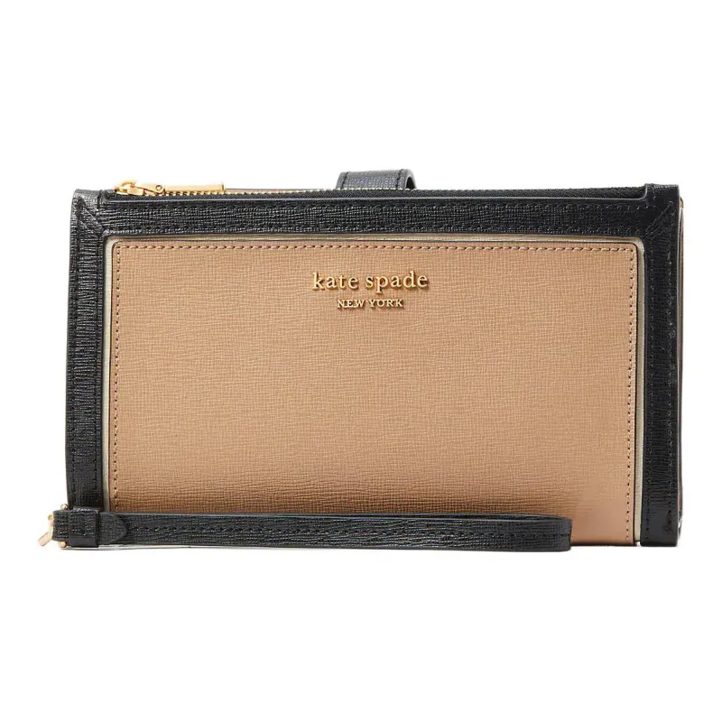 Kate Spade Leather Coin Purses Wallets Women's Brown & Black-0