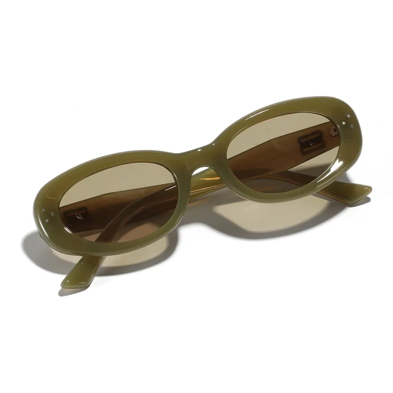 KENMO Injection Molded Oval Sunglasses Unisex-16