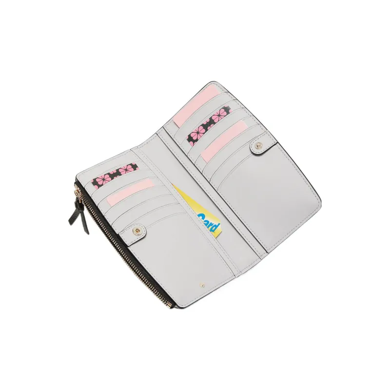 Kate Spade Knott Leather Coin Purses Wallets Women's Light Blue-2