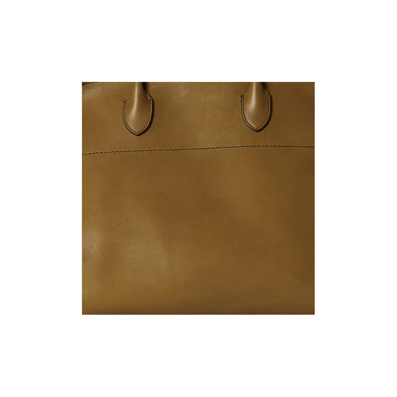 THE ROW Margau Leather Tote Bag Shopping Bag Handbag Women's Moss-4