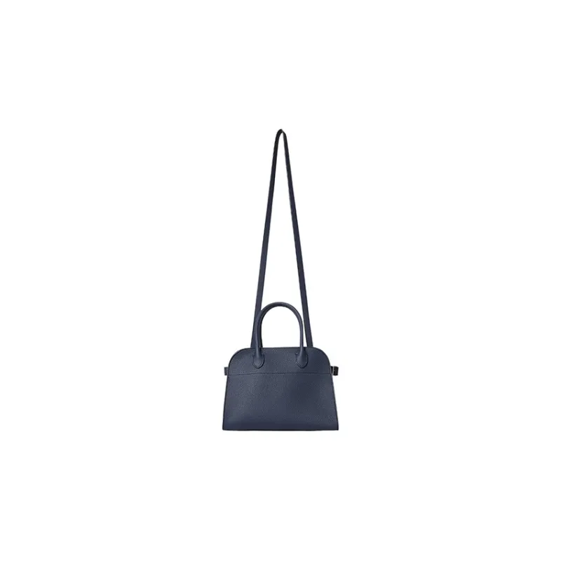 THE ROW Margau Leather Tote Bag Shopping Bag Handbag Women's Dark Blue-1