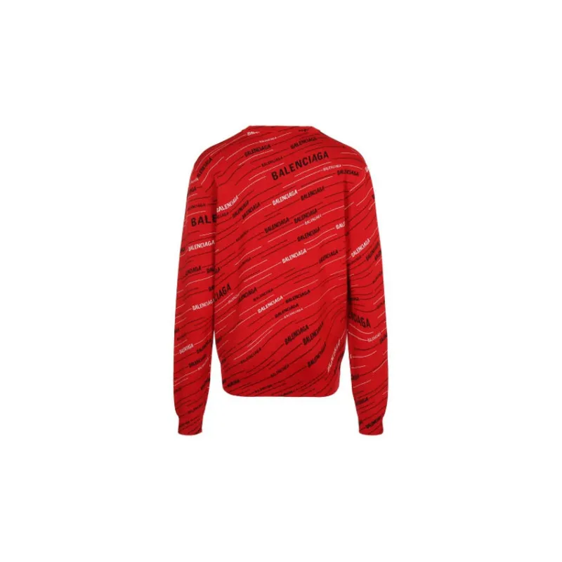Balenciaga Logo Jacquard Wool Sweater-1