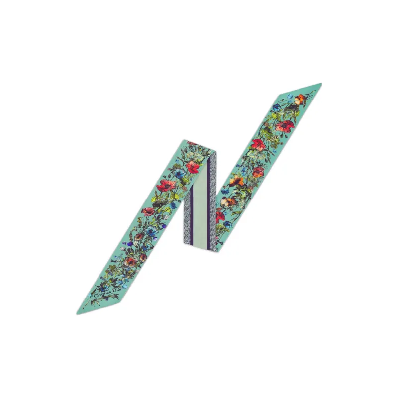 DIOR Miss DIOR Millefiori Series Silk Scarves Women's Green-0