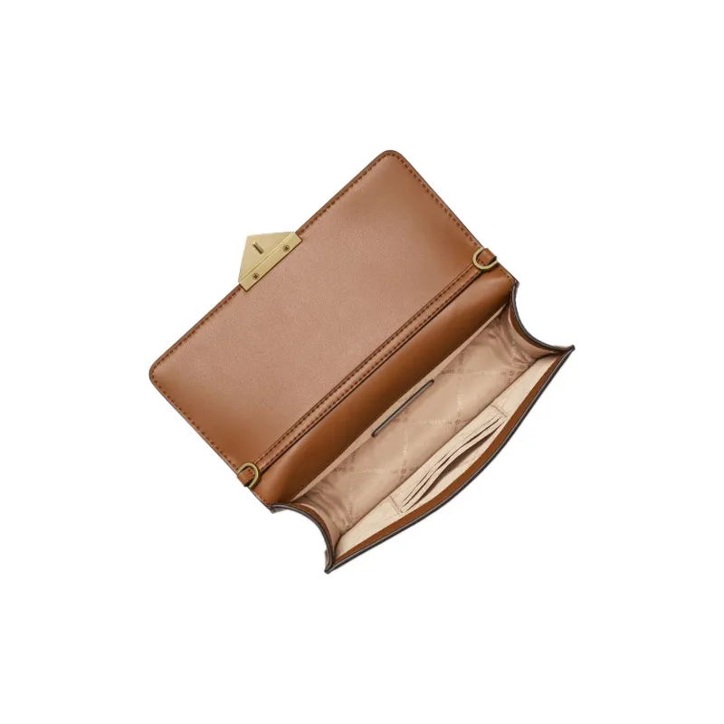 MICHAEL KORS Cece Artificial Leather Envelope Bag, Shoulder Bag, Crossbody Bag Medium Size Women's Brown-5