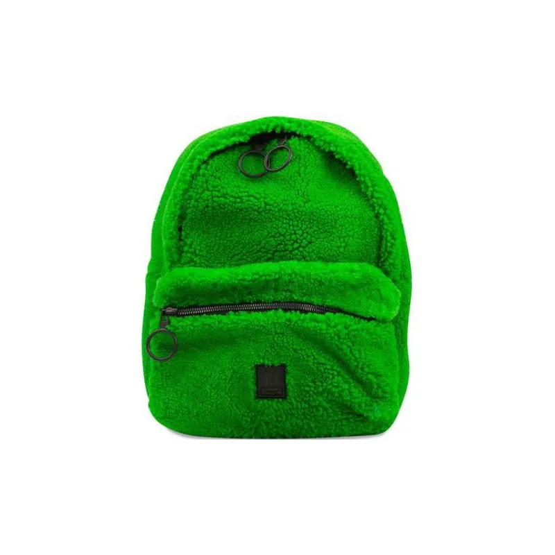 OFF WHITE Fuzzy Fur Binder Backpack 'Green'-0