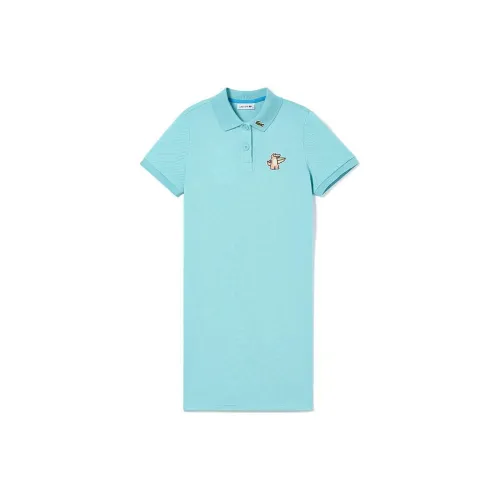 LACOSTE Short-Sleeved Dresses Women's Tide Blue