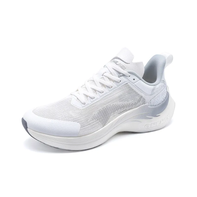 ONEMIX Yi Shuang Body Measurement Professional Racing Running Shoes Unisex White Silver Gray-3