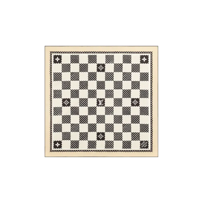 LOUIS VUITTON Silk Scarves Women's Beige-0