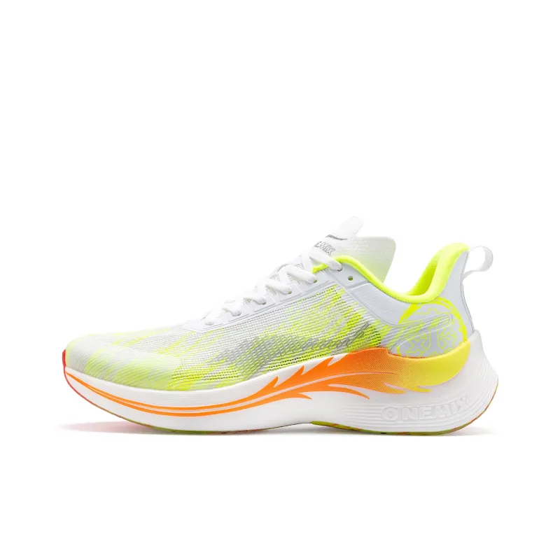 ONEMIX Yi Shuang Body Measurement Professional Racing Running Shoes Unisex Fluorescent White-1