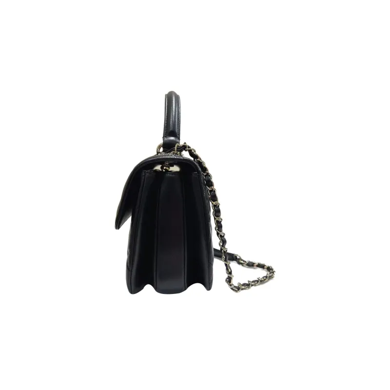 CHANEL Trendy Cc Sheepskin One Shoulder Handbag Women's Black-2