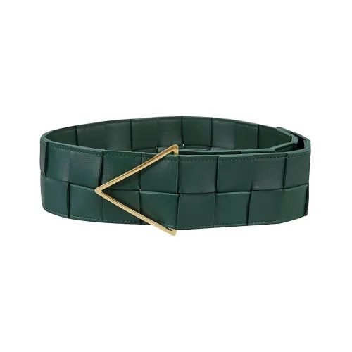 Bottega Veneta Leather Belts Women's Green