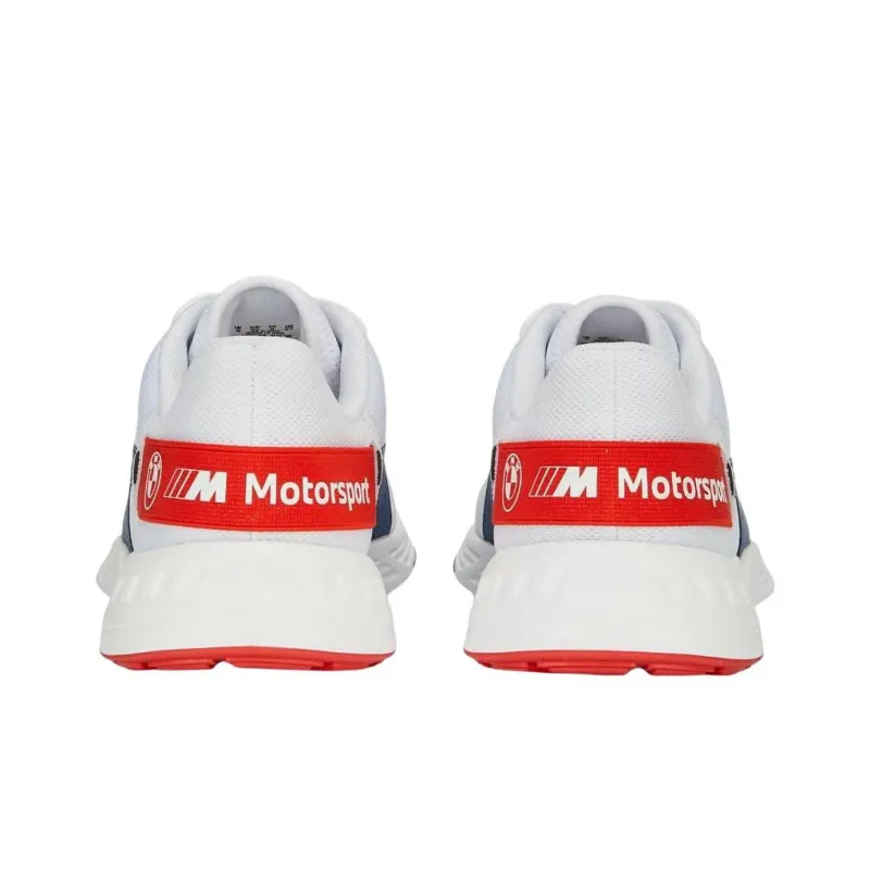 PUMA BMW M Motorsport Bmw Mms Tiburion Logo Anti-Slip Wear-Resistant Low-Top Sports Casual Shoes Men's White Blue Red-3