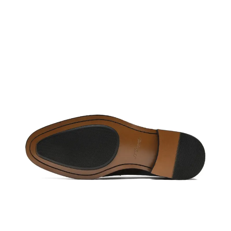 S. T.DUPONT Casual Leather Shoes Men's Coffee-4