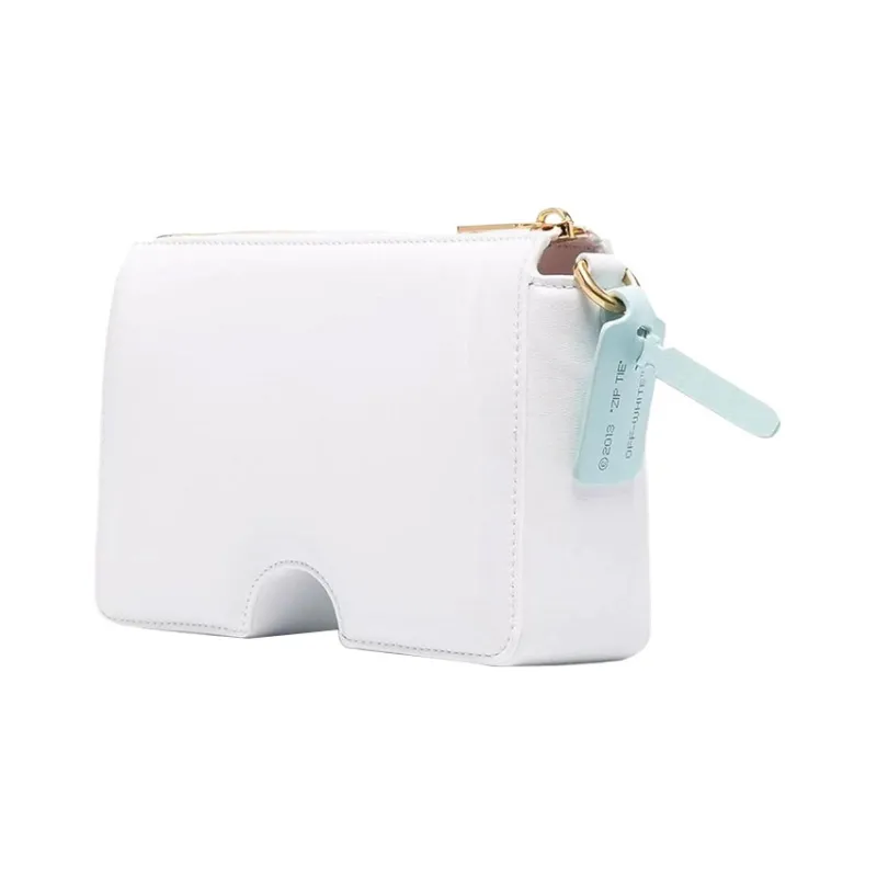 OFF WHITE Leather Shoulder Bag, Crossbody Bag Women's White-1