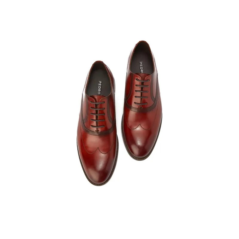 PEDRO Dress Shoes Men Low Top Black/Umber-6