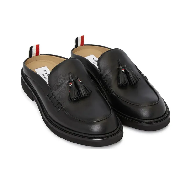 THOM BROWNE Tassel-detailed Slip-on Loafers-2