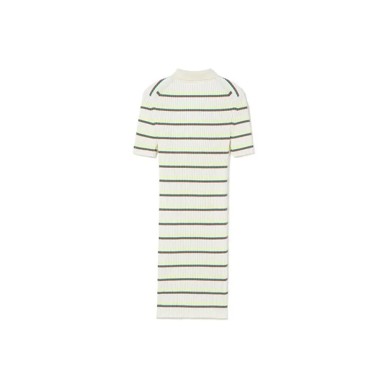 LACOSTE Short Sleeved Dresses Women's White-1