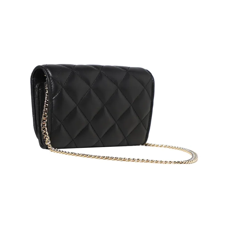 MOSCHINO Sheepskin Shoulder Bag Crossbody Bag Wallet Mini Women's Black-1