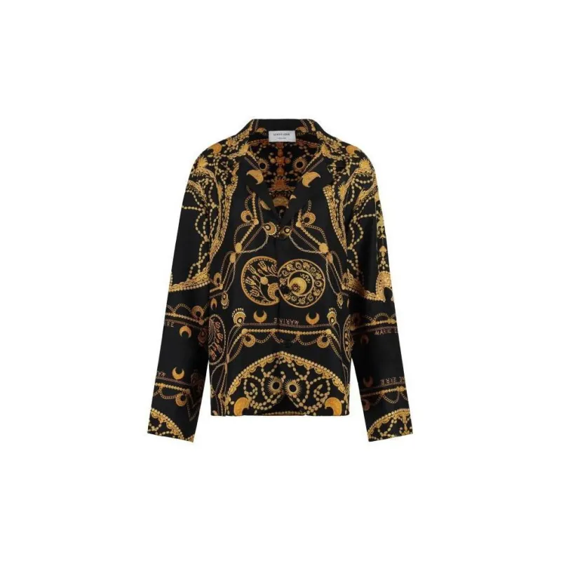 Marine Serre Ornament Jewelry Printed Buttoned Shirt-1
