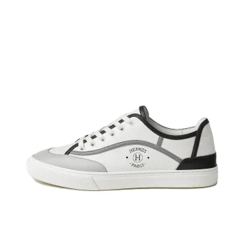 HERMES Get Low Top Stylish Skateboarding Shoes Men's White Gray