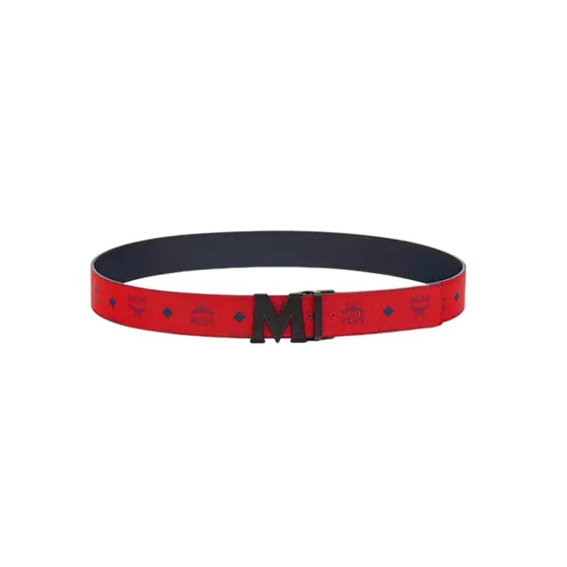 MCM Claus M Reversible Belt Visetos Monogram-0